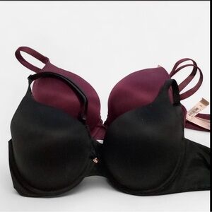 Victoria's Secret Black and Burgundy Bras